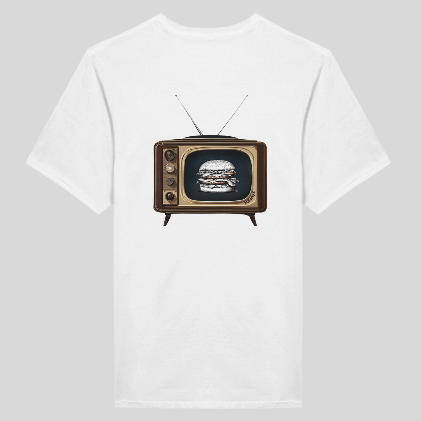 Mens TV Show Looking Back Big Juicy Burger T-Shirt