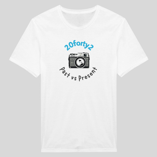 Mens Camera Shoot Crazy World Front Print T-Shirt