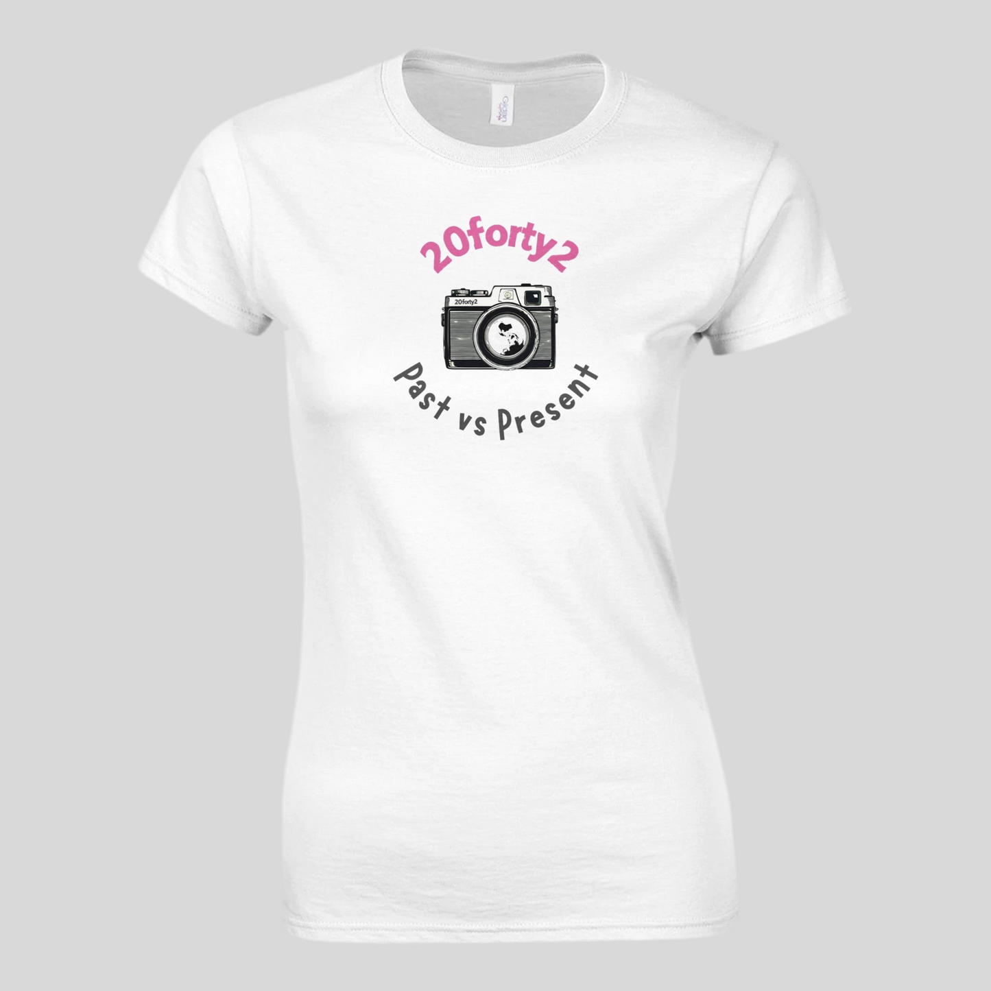 Women’s Camera Shoot Crazy World Front Print T-Shirt