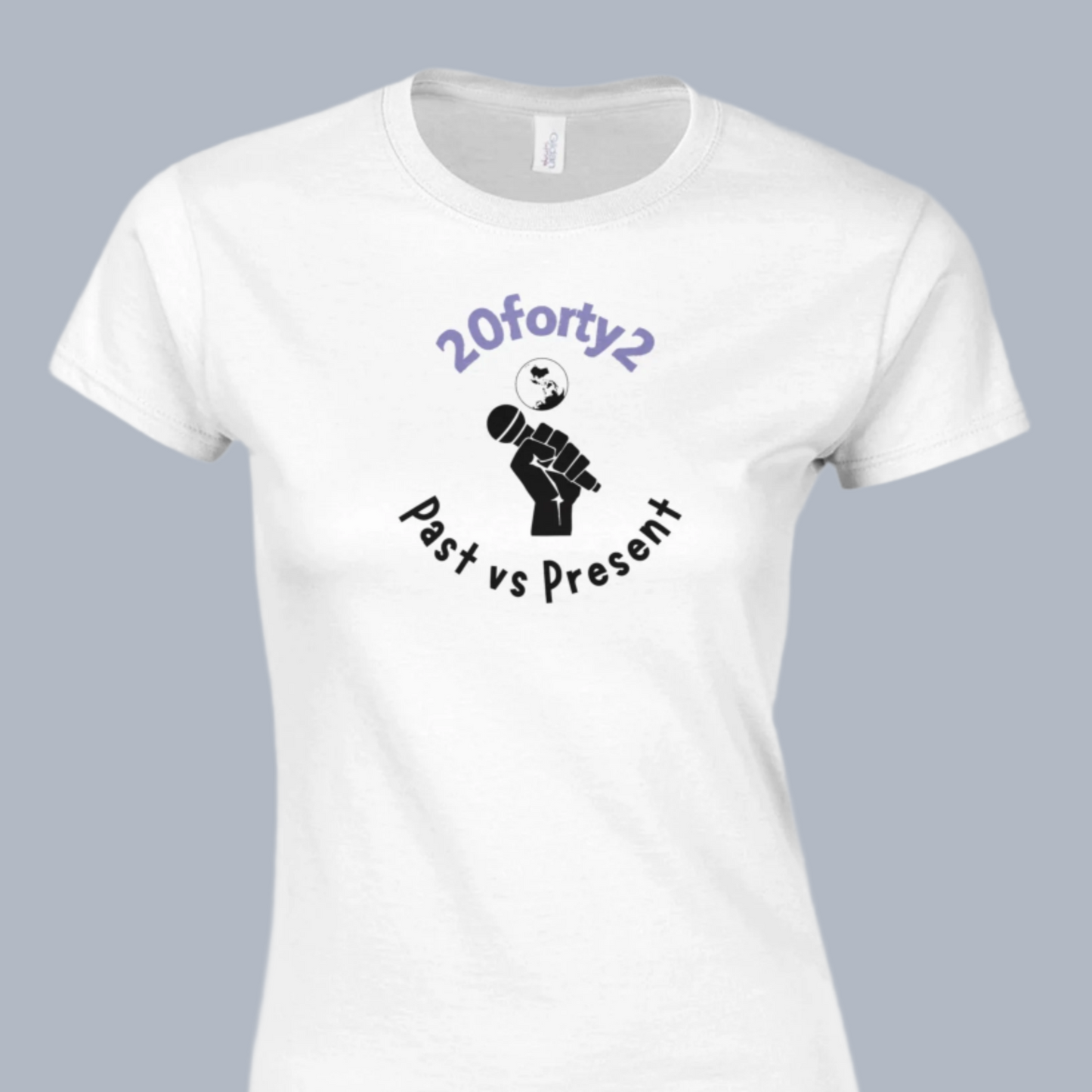 Women’s Rock Show World Mic Front Print T-Shirt