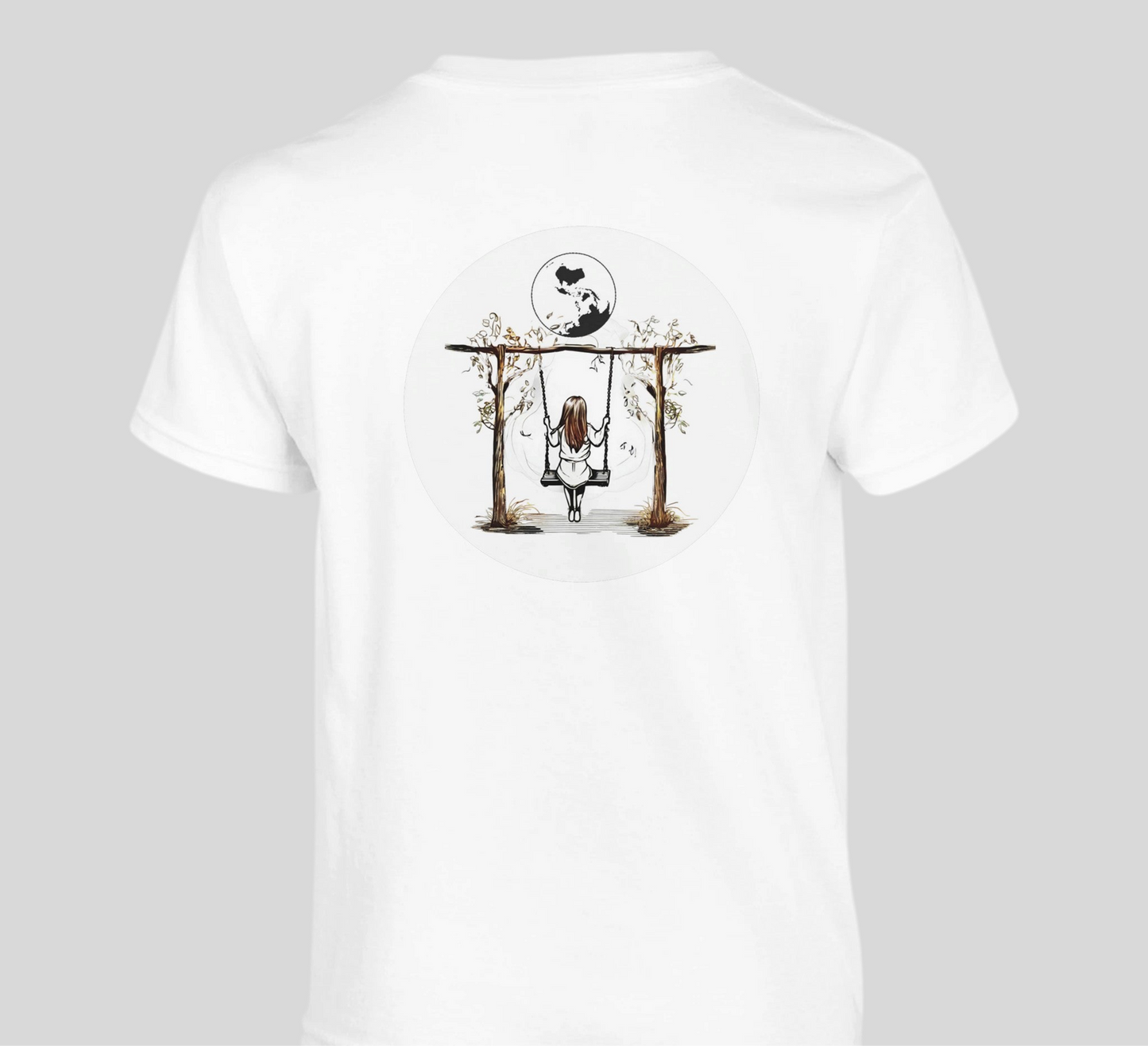 Kids Looking Back Swing T-Shirt